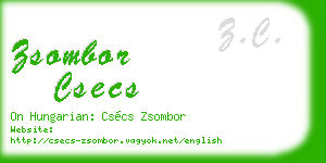 zsombor csecs business card