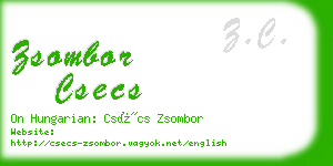 zsombor csecs business card